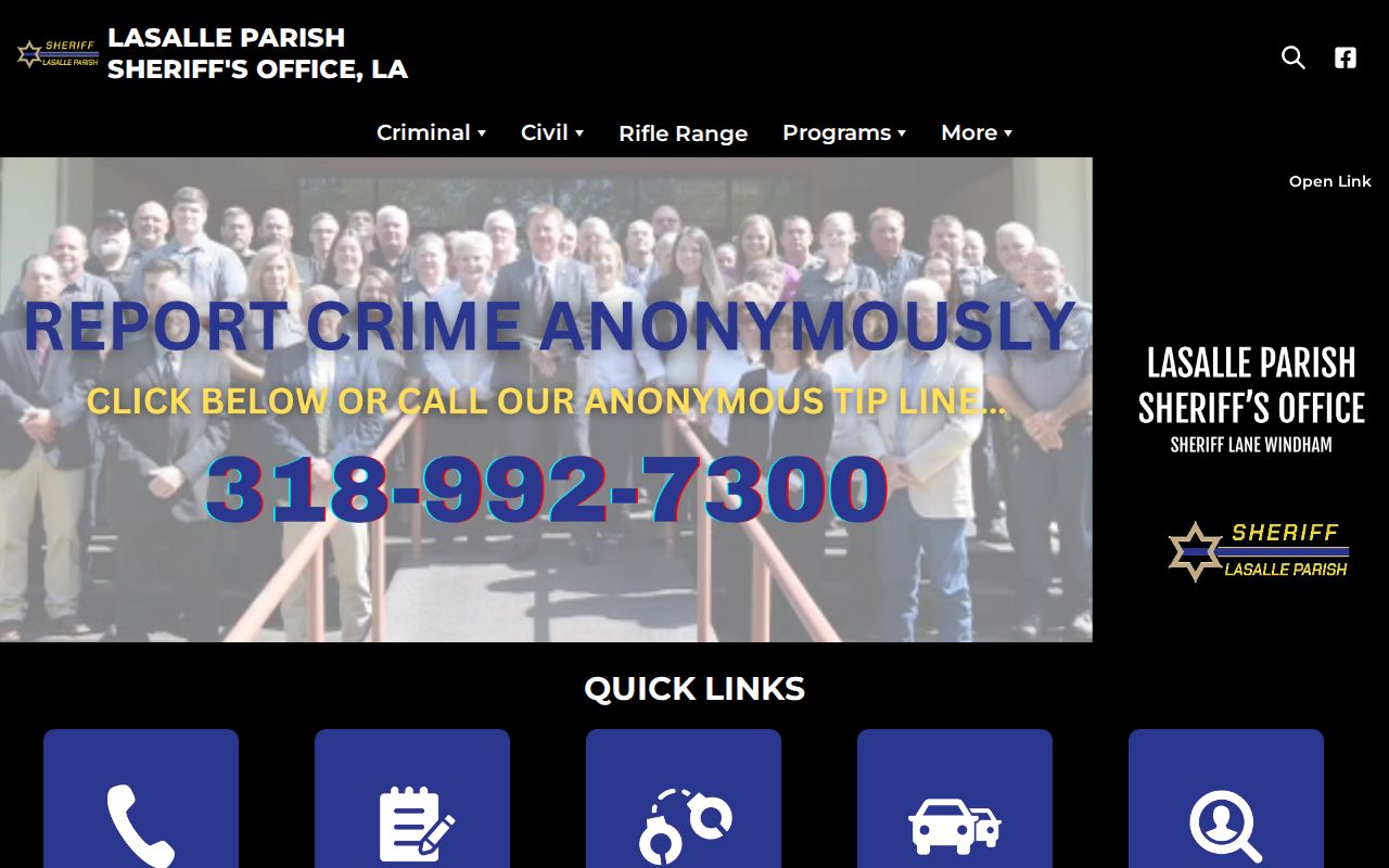 Official LaSalle Parish Sheriff's Office website
