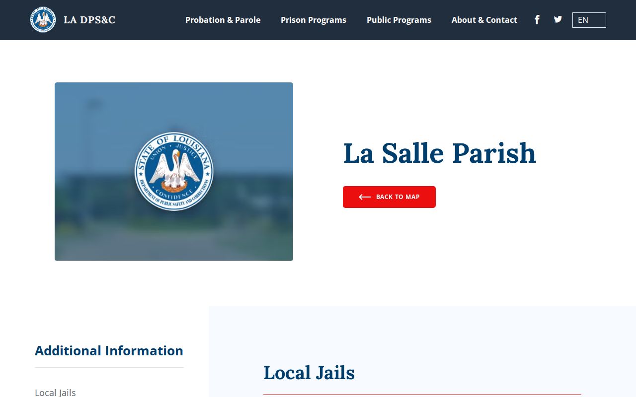 Louisiana DPS and Corrections LaSalle Parish directory